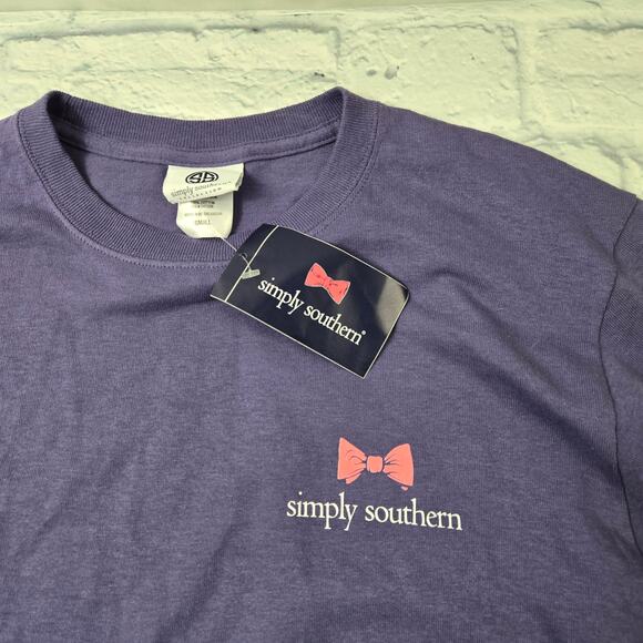 NWT Simply Southern Breast Cancer HOPE T-shirt Purple Psalm 71:14 size Small - Picture 9 of 9
